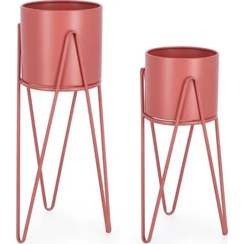 Květináč BIZZOTTO Set 2 květináčů MADELYN lososová