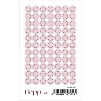 samolepka Fleppi Samolepky Color coding Barva samolepek: nude růžová