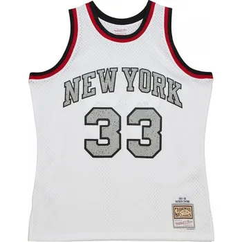 Pánské tričko Mitchell & Ness NBA Cracked Cement Swingman Jersey Knicks 1991 Patrick Ewing M TFSM5934-NYK91PEWWHIT Mr XL