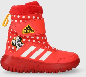 Dívčí sněhule Dětské sněhule adidas Winterplay Minnie C červená barva IG7188, EUR 33.5