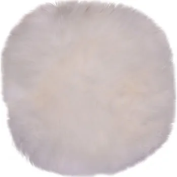 Nordic Experience Kulatý sedák Makki z pravé jehněčí kožešiny slonovinové barvy