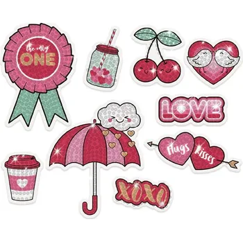 Výtvarná sada DP Craft Diamantové umělecké nálepky - XOXO