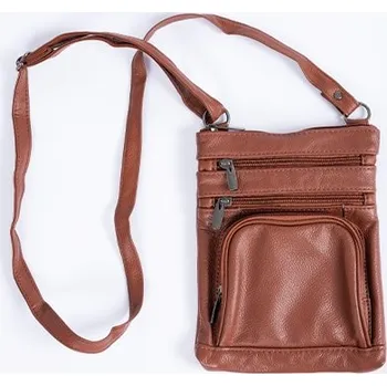 Kožená taška přes rameno hnědá