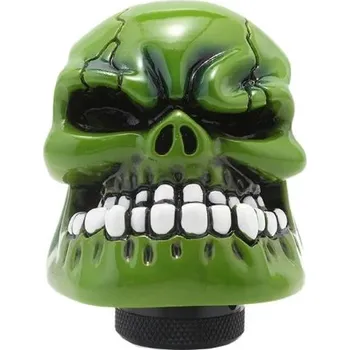 Hlavice řadicí páky Hlavice řadící páky lebka - více barev - Zelená