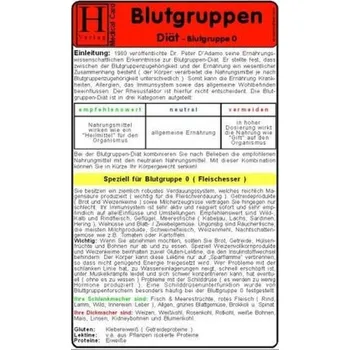 Blutgruppen Diät - Blutgruppe 0, Medical Card