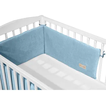 Příslušenství pro dětskou postel a kolébku ALBERO MIO Mantinel do postýlky - Modrá