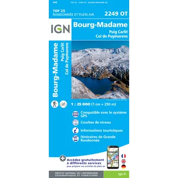 IGN mapa Bourg-Madame 1:25 t.