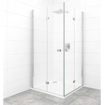 Sprch.dveře skládací 100 CR T+vanička SATBKSK100100