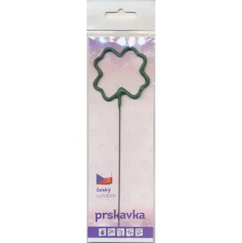 Dortová svíčka Drutep Prskavka čtyřlístek - zelený