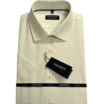 Pánská košile Pánská košile s krátkým rukávem - střih REGULAR - vzor F289 - Ivory barva - 41