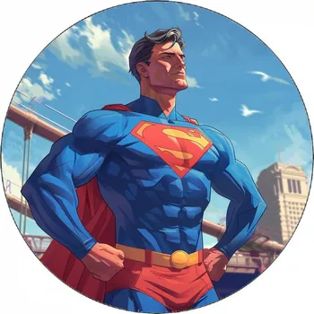 Jedlá dekorace na dort Jedlý papír Superman s rukama vbok 19,5 cm