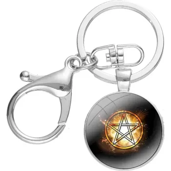 Přívěsek na klíče s pentagramem