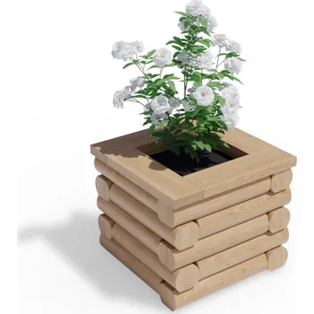 Květináč Vyvýšený dřevěný záhon 50 x 50 cm, výška 43,5 cm, čtvercový