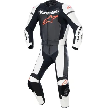 Moto kombinéza Dvoudílná kombinéza GP FORCE LURV, ALPINESTARS (bílá/černá/červená fluo) 2025 54