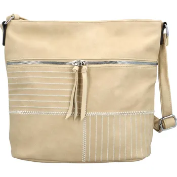 Kabelka Trendy dámská koženková crossbody kabelka Apille, krémová