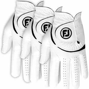 Golf FootJoy WeatherSof pánské golfové rukavice, 3ks bílá, levá (pro praváky), L