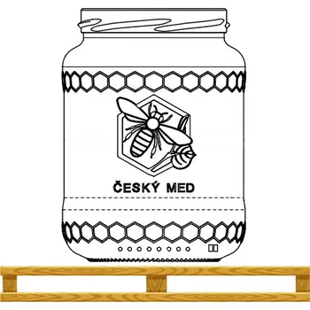Sklenice Český med se včelou 770 ml PALETA 1456 ks, OSOBNÍ ODBĚR