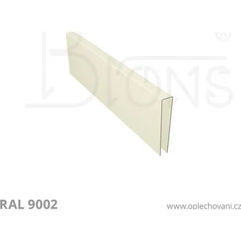 Střešní lemovaní U - profil rš 120 šedobílá