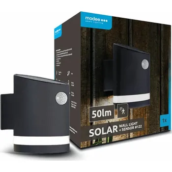 Stojací lampa Modee LED solární nástěnné svítidlo s PIR ML-WS122