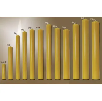 Svíčka Hladká dlouhá svíce se včelím voskem