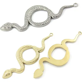 Materiál na výrobu šperku Nerezový přívěsek Had 52mm - 1Ks - Nerez SL