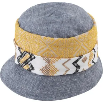 Klobouk Fiebig - Headwear since 1903 Bucket hat - letní modrý lněný klobouček - Fiebig 1903 Velikost: 58 cm