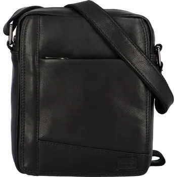 Pánská kožená taška přes rameno černá - SendiDesign Kartol černá