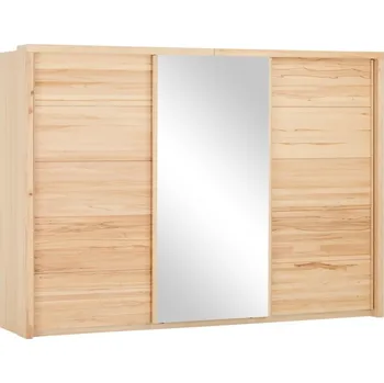 Šatní skříň Velká skříň s posuvnými dveřmi jádrový BUK masiv - BERLIN BERLIN-K03S-1 | Doprava Zdarma