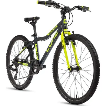 Dětské kolo DĚTSKÉ KOLO CORE NIPPER 24", JEDNOPŘEVODNÍK 1x7, ČERNÝ MAT SE ŽLUTOU 2025