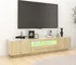 Televizní stolek TV skříňka z kompozitního dřeva s LED osvětlením 180 x 35 x 40 cm