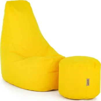 Sedací pytel SakyPaky Sedaci vak Hačí a taburet žlutá