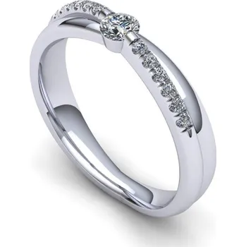 Prsten Zásnubní prsten s brilianty PZB180046 Materiál: Bílé zlato 14kt, Velikost: 58