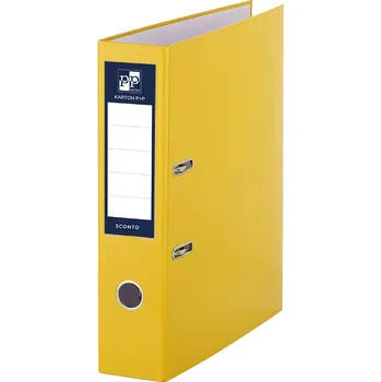 Pákový pořadač Sconto A4, 7 cm, poloplast, žlutý