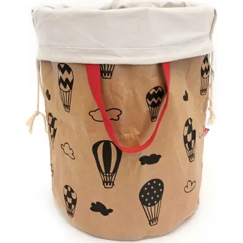 Úložný box Svoora - Vodotěsný úložný koš z omyvatelného kraftového papíru "Vzdušné balóny"