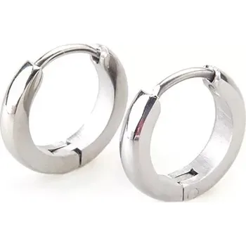 Náušnice Náušnice z chirurgické oceli stříbrné barvy, zrcadlový lesk