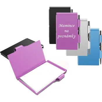 Zápisník Kapesní kovový zápisník s perem