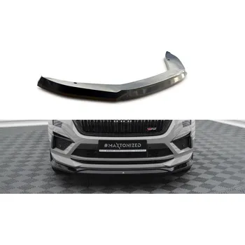 Karosérie Spojler pod nárazník lipa V.2 Škoda Kodiaq RS Mk1 Facelift černý lesklý plast