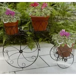 Stojan na tři květináče, kolo, dekorace