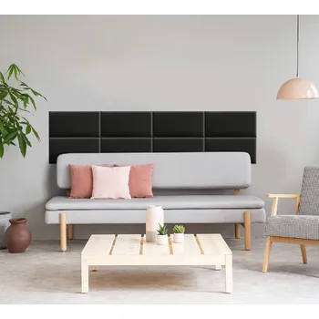 Obklad Čalouněný panel - Obdélník - 50x40cm Černá