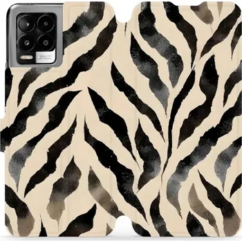 Pouzdro na mobilní telefon Flipové pouzdro Mobiwear - Realme 8 Pro - VA53S Zebří (Knížkové flip pouzdro, obal, kryt na mobil Realme 8 Pro - VA53S Zebří, materiál Umělá kůže + TPU - ochrana 360°, stojánek, silikonová vanička, magnetické zavírání)