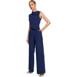 Dámský overal bez rukávů s límečkem M702 tmavě modrý - Moe XL