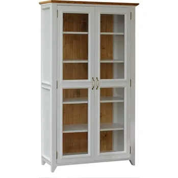 Komoda Vitrína PROVENCE W8P z masivu bílá Barevné provedení: SLIM - bílá