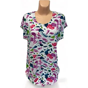 Dámská tunika Top halenka FRANCE, Barva Fialová, Velikost XL 44, Materiál 96% Viskoza 4% Lycra