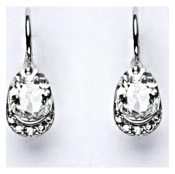 Náušnice Stříbrné náušnice čirý zirkon - NK1405 (Stříbrné náušnice se zirkonem)