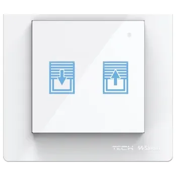Zabezpečovací technika Tech-Controllers SINUM FZ-02-WH Ovladač rolet řady FRAME, bezdrátový - bílá WG.23.0014