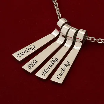 Náhrdelník Náhrdelník z chirurgické oceli Family Pin Varianta 4