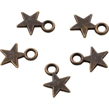 Ozdoba do vlasů Hvězdička 5ks plná bronzová