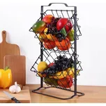 Dvoupatrový kovový košík 45 cm