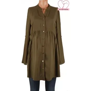 Těhotenská móda Těhotenská košile JUNE KHAKI