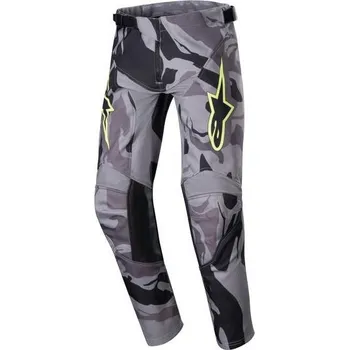 Moto kalhoty Kalhoty RACER TACTICAL, ALPINESTARS, dětské (šedá camo/žlutá fluo/černá) 2024 26